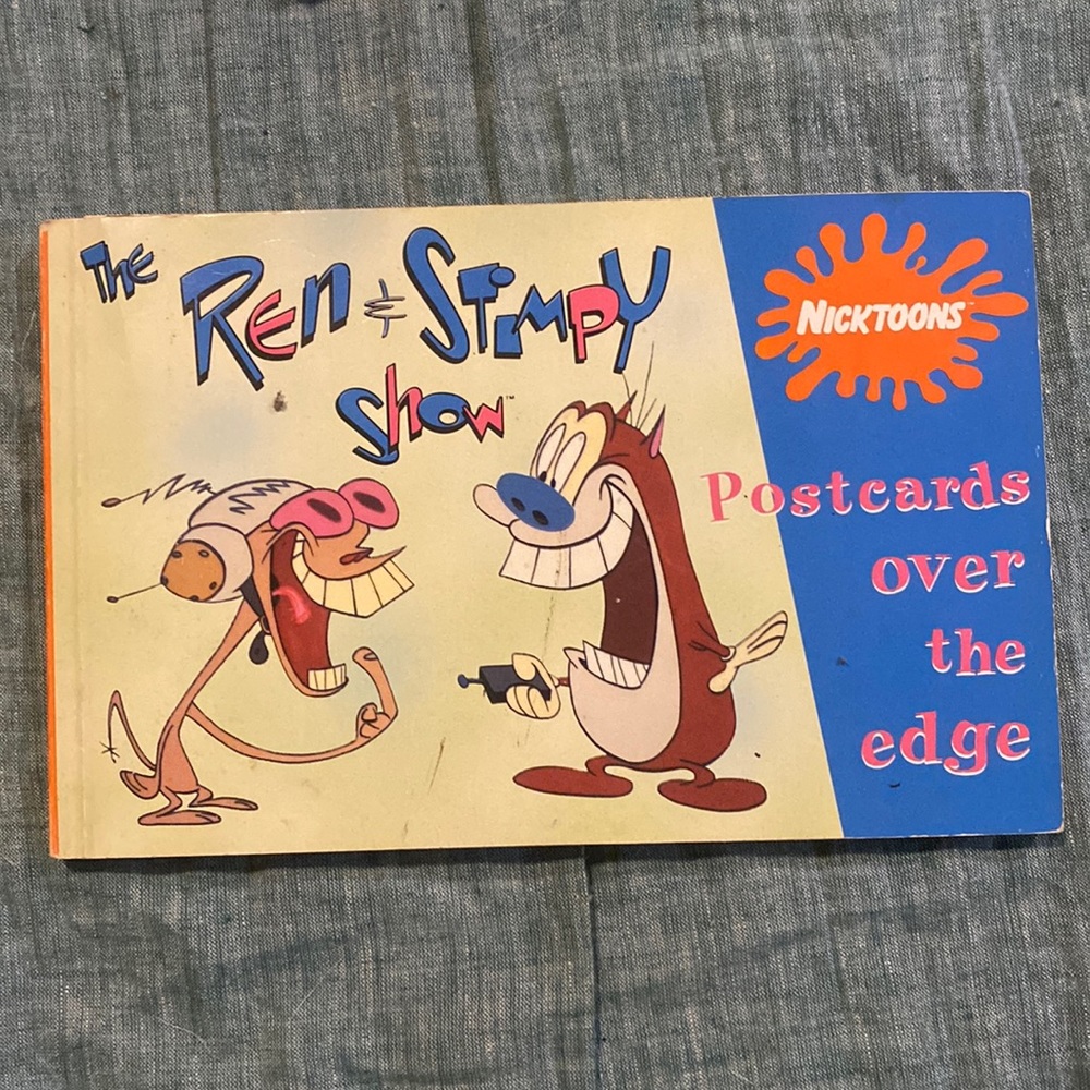 Ren and Stimpy ‘postcards over the edge’ book. From 1992. Happy, Happy, …